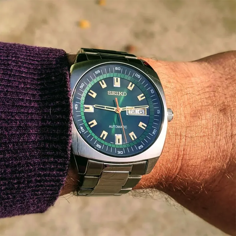 Seiko Recraft Automatic Green Dial Men's Watch- SNKM97